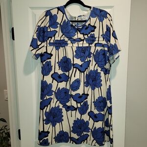 Smock Blue Floral Dress